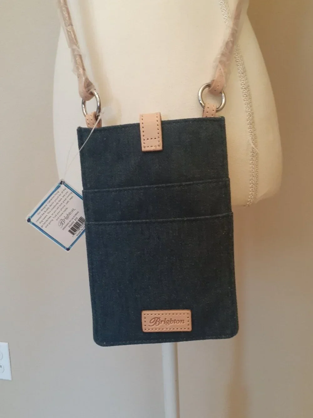 Brighton Buddy Denim Crossbody Pouch Bag